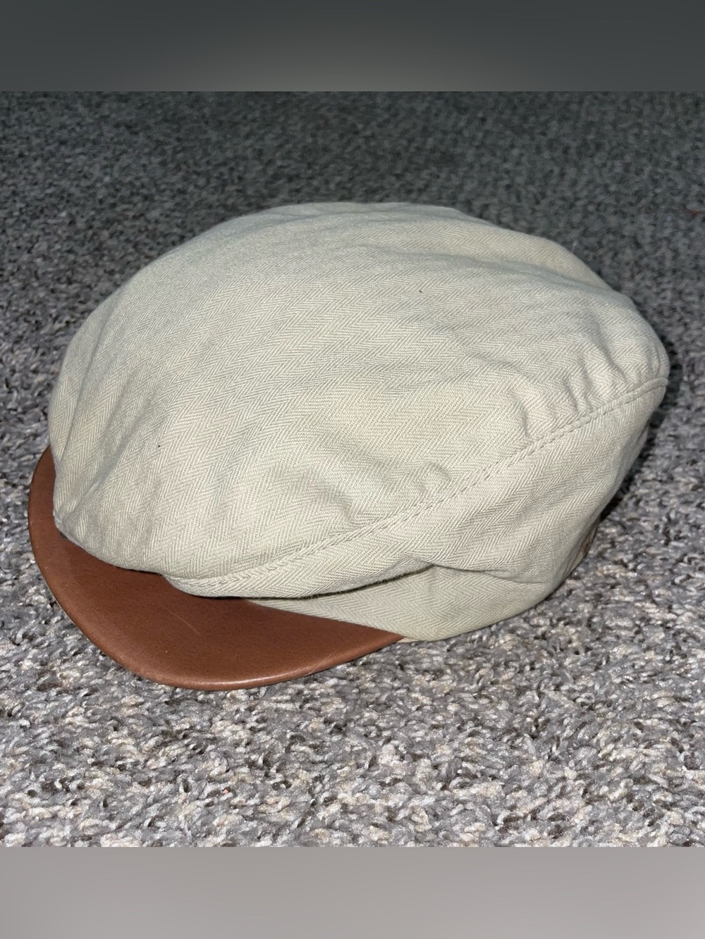 Vintage Nike Golf Flat Cap Newsboy Hat Jordan Cotton Twill Leather Bill USA